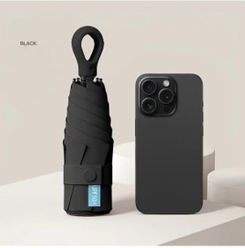 Resim Boatshop1 21 59 Cm Siyah Hafif Tek Renkli Kapsül Şemsiye Seyahat İçin Uygun Cebinde Taşınabilir Moda Aksesuar 