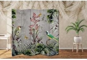 Resim Renkli Kuşlar Temalı Özel Tasarım Paravan Room Divider TYBParavan-1018100408922, 180 x 180 