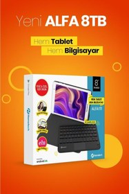 Resim Hometech 8 Inç Klavyeli Alfa 8tb Hem Tablet Hem Bilgisayar Eba,zoom Uyumlu 2gb Ram 32gb Hafıza Kılıf Hediyeli 