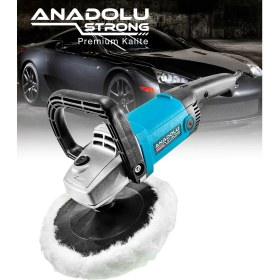 Resim Anadolu Strong ANS1094 Profesyonel Devir Ayarlı 6 Kademeli Polisaj Makinesi Set 180 mm 