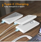 Resim Willowhaven Black,6pcs Motion Sensörlü Duvar Lambası Şarj Edilebilir Kablosuz Otomatik Açma Kapama İnsan Algılama Sıcak Beyaz Tip-c Enerji Tasarrufu Kolay Montaj Koridor Banyo Yatak Odası 