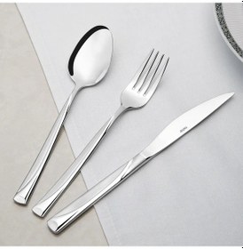 Resim Nehir Fiesta Saten 12 Kişilik 72 Parça Kutulu Çatal Kaşık Bıçak Takımı Inox 