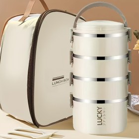Resim 1 Set, Büyük Kapasiteli Paslanmaz Çelik Öğle Yemeği Kutusu Öğle Çantası ve Çatal Kaşık ile, Taşınabilir Tekrar Kullanılabilir Yalıtım Öğle Yemeği Kutusu, Okullar, Kamp, Okula Dönüş, Okul Malzemeleri ve Sınıf için Uygun 