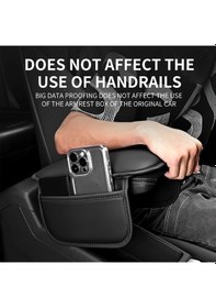 Resim Xuweiwei 1 Adet Evrensel Yapay Deri Araç Kolçak Yastığı Depoluma Cebi Toyota Honda Mazda Mitsubishi Jeep Mg Kırmızı 