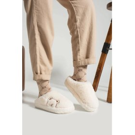 Resim Berchill Kadın Ev Terliği Peluş Terlik Çeyiz ve Bohça Terliği Ses Yapmaz Kalın Taban 