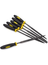 Resim abnturk 6lı Set Mini Eğe Seti Üçgen,kare,balıksırtı,yuvarlak Vb ile 6 Parça Saatçi Eğeleri 