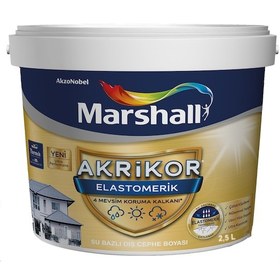 Resim Marshall Akrikor Elastomerik Boya Nazar Boncuğu 2.5 Lt 3,5 Kg 