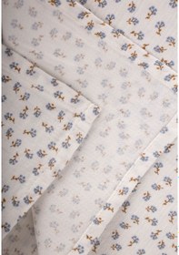 Resim Cigit Baskılı Müslin Battaniye 90x100 CM Mavi Çiçekli Mavi 