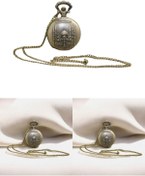 Resim Wolawood Nostaljik Osmanlı Tarzı Sultanahmet Camii Köstekli Cep Saati – Metal Zincirli Vintage Özel Hediyelik 