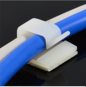 Resim Wcl1258 Kablo Sabitleme Kelepçesi Klipsi Yapışkanlı Duvar Kablo Tutucu 19 x 19 x 12 MM Şeffaf 100 Adet 