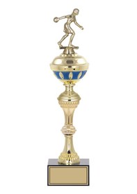 Resim Odak Kupa - Figürlü Kupalar - Bowling Kadın Figürlü Kupalar Fg-063 C - 44 Cm Altın - Beyaz 