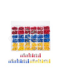 Resim Teltree Elektrikli Soğuk Presli Terminal Seti - 840 Parça Plastik Kutu İle Karışık Bağlantı Halkaları 