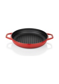 Resim Schafer Guss Chef Döküm Yuvarlak Grill Tava Çift Kulplu 28Cm-1 Parça 
