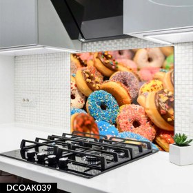 Resim Olinpa Cam Ocak Arkası Koruyucu | Donut Desenli 