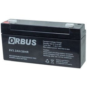 Resim ORBUS 6 Volt 3.2 Amper Yatay Akü 134*34*60 Mm-0,6 Kg. 