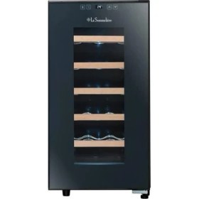 Resim La Sommeliere 18 Şişe Kapasiteli Service Solo Siyah Şarap Dolabı LS18S 