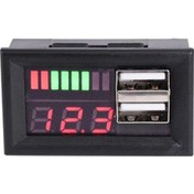 Resim 12V Akü Kapasite Göstergesi - 5V 2A Usb Çıkışlı 