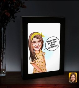 Resim Kişiye Özel Isimli Kız Çocuk Kolay Yetişmiyor Karikatürlü Led Işı (508470785) 