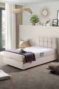 Resim Setay Berlin Tek Kişilik Baza Başlık Comfort Yatak Seti - Krem 
