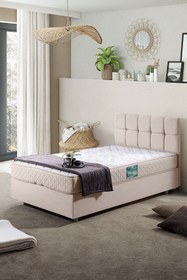 Resim Setay Berlin Tek Kişilik Baza Başlık Comfort Yatak Seti - Krem 
