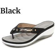 Resim Siyah 2021 Yaz Kadın Moda Elmas Platformu Flip Flop Ayakkabı Rahat Burnu Açık Sandalet Bayan Rahat Plaj Ayakkabısı Terlik Siyah 