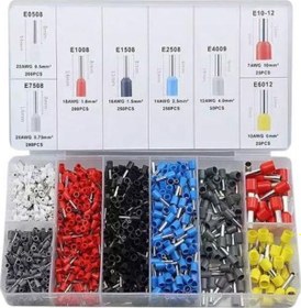 Resim 1200 Adet 8 Çeşit İzoleli Yüksük Seti - Kablo Yüksüğü 