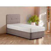 Resim Niron Yatak Luna Yatak Baza Başlık Seti 100x200 Cm Tek Kişilik Ortopedik Set Sağlamlaştırılmış Sandıklı Baza 