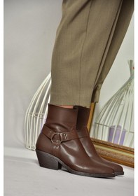Resim Fox Shoes T404400609 Kahverengi Kalın Topuklu Kadın Bot Kahverengi-suni Deri Kahverengi 