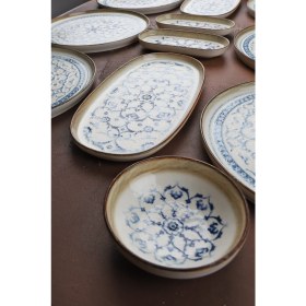 Resim UltraMint Şık 14 Parça Porselen Kahvaltı Takımı 6 Kişilik Set 