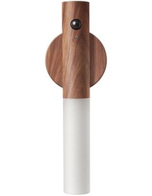 Resim Modern Sensörlü Usb Şarjlı Mıknatıslı Taşınabilir Duvar Aplik Ahşap 