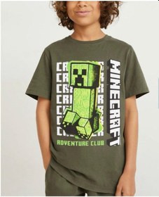 Resim Sea Bubbles Minecraft Çocuk Tişört St08740 Yeşil 