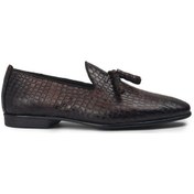 Resim Deery Hakiki Deri Kahverengi Erkek Püsküllü Loafer - 01702mkhvc19 Kahverengi 