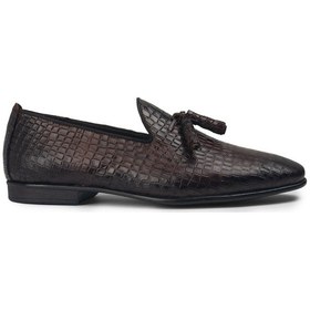 Resim Deery Hakiki Deri Kahverengi Erkek Püsküllü Loafer - 01702mkhvc19 Kahverengi 