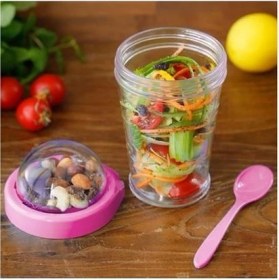 Resim Roichill Taken Go Kapaklı Kaşıklı Pratik Taşınabilir Meyveli Yoğurt Kabı 