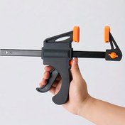 Resim 2 adet 4 İnç F-Clip, Ahşap İşleme Hızlı Çıkarma Ratchet Sıkıştırma Klipsi, DIY Ev Dekorasyon Aracı, Siyah ile Turuncu Tutma, Dayanıklı Plastik Yapı, Sağlam Sabitleme, Güvenli Ahşap İşleme | Hızlı Çıkarma Mekanizması | Dayanıklı Plastik Klips, Ahşap İşleme Aracı 