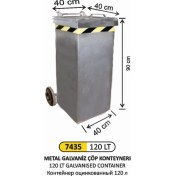 Resim Arı Metal 120 Lt Galvaniz Konteyner 