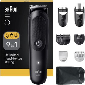 Resim Braun Hepsi Bir Arada Series 5, 9’u 1 arada Tıraş Kiti, Keskin Bıçak, Vücut Tıraşı AIO5540 