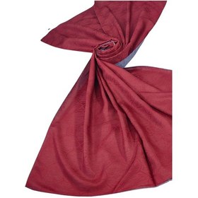 Resim Mim Eşarp Leila Çift Taraflı Jakarlı Desenli İpeksi Şal 75x190 Cm Bordo - Gri 