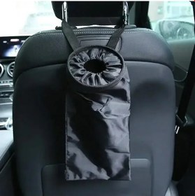 Resim Evrensel Araba Çöp Torbası Arka Koltuk Kafalık Çöp Çöp Kutusu 1 Adet 