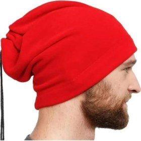 Resim Motoanl Motosiklet Kışlık Giyim Polar Bandana Boyunluk Motor Bere Soğuk Baş Koruma Kırmızı 