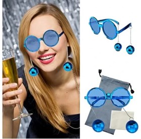 Resim MCM Group Mavi Disko Toplu Küpeli Parti Gözlüğü 