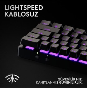 Resim Logitech G Pro x 60 Beyaz Kablosuz Mekanik Oyun Klavyesi Özelleştirilebilir Tuş Formu ile 