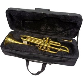 Resim Pirinç Eskitme Çantalı Trompet Dekoratif Obje 