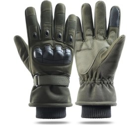 Resim Motiva Soğuk Hava Taktik Eldiven Içi Tüylü Bilek Lastikli Korumalı Askeri Airsoft 