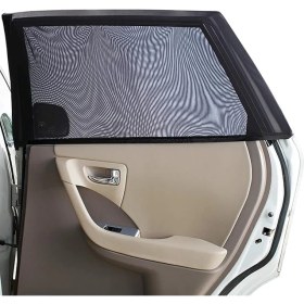 Resim Yenibağ Oto Araç Arka Yan Cam Güneşlik Perdesi Kılıfı 2 Adet Lastikli Elastik Yapı ile Tüm Araçlara Uyumlu 