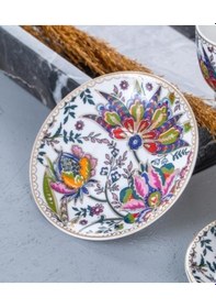 Resim Acar Kaira Çiçekli Motif Desen 6 Kişilik Porselen Fincan Takımı 5034 