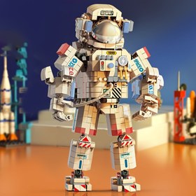 Resim Astronot Yapı Blokları Seti, 4206 parça, Yaratıcı İnşaat Oyuncak, ABS Plastik, Gençler için Eğitici STEM Hediyesi, Doğum Günü veya Tatil Hediyesi, Uzay Oyuncak 