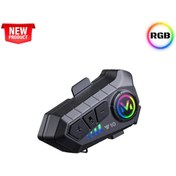 Resim HEJARON Lobo 2 Telefon Bağlantılı Su Geçirmez Motosiklet Kask Intercom Bluetooth 5.3 300m Intercom 2.000 Mah 