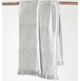 Resim Vicuna Home Pamuklu Çok Amaçlı Ebruli Koltuk / Çekyat Örtüsü Gri 