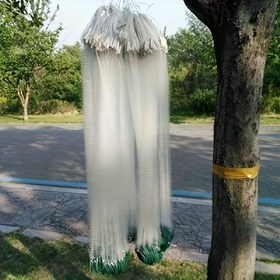 Resim 1 adet 25m Uzun Naylon Yüzen Yapışkan Balık Ağı - Yeşil Kenarlı Beyaz, Göller ve Nehirler için Yüksek Görünürlük Dayanıklı Yapıştırıcı Tasarım - Oltaçılık & Av Meraklıları İçin İdeal, Karışık Renkli Tasarım 
